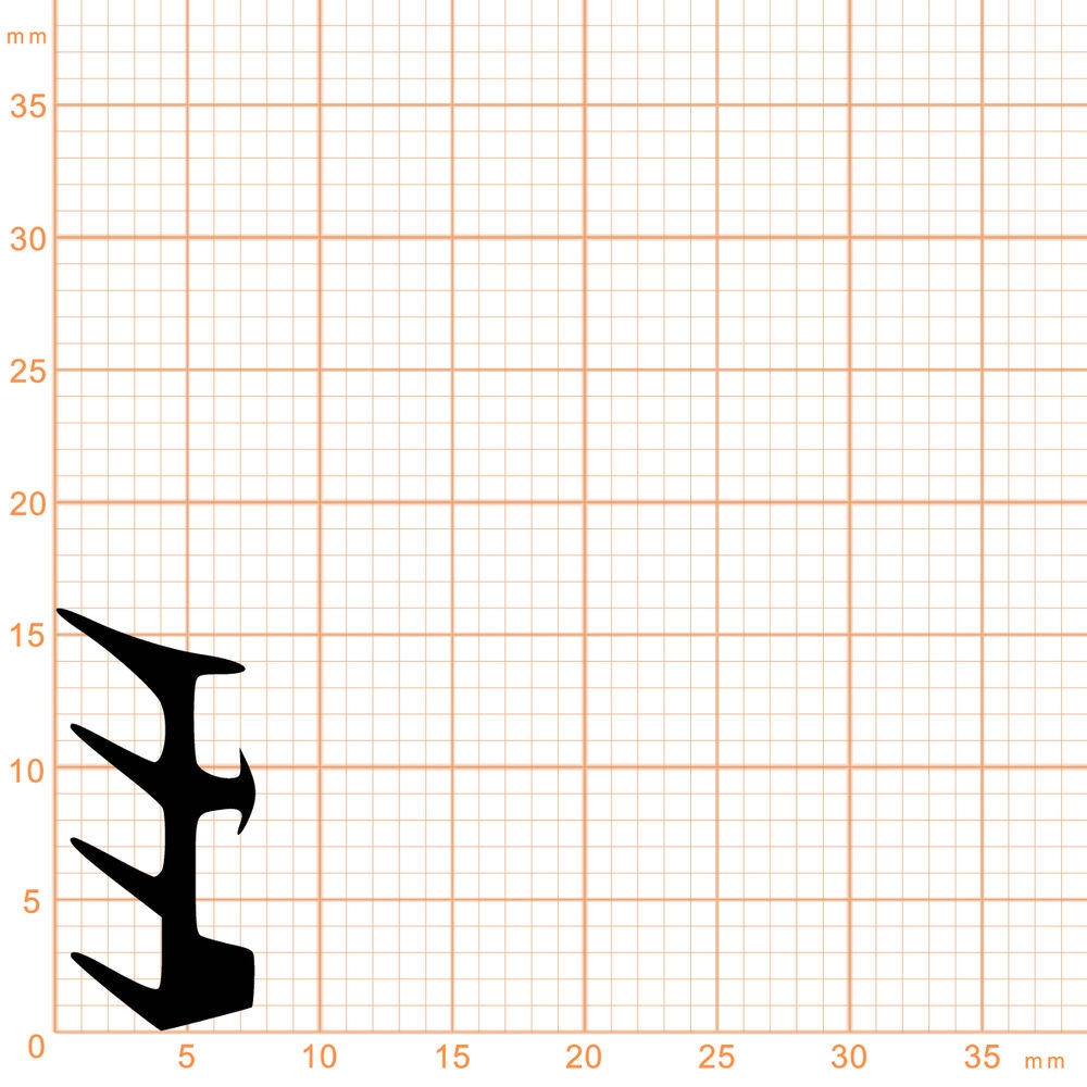 Verglasungsdichtungen - Verglasungsdichtung für Fenster | 7,5 mm Breite | Farbe: schwarz