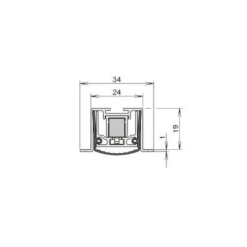 Schall-Ex Stadi L-24/20 OS Absenkdichtung von Athmer | Länge: 750 mm