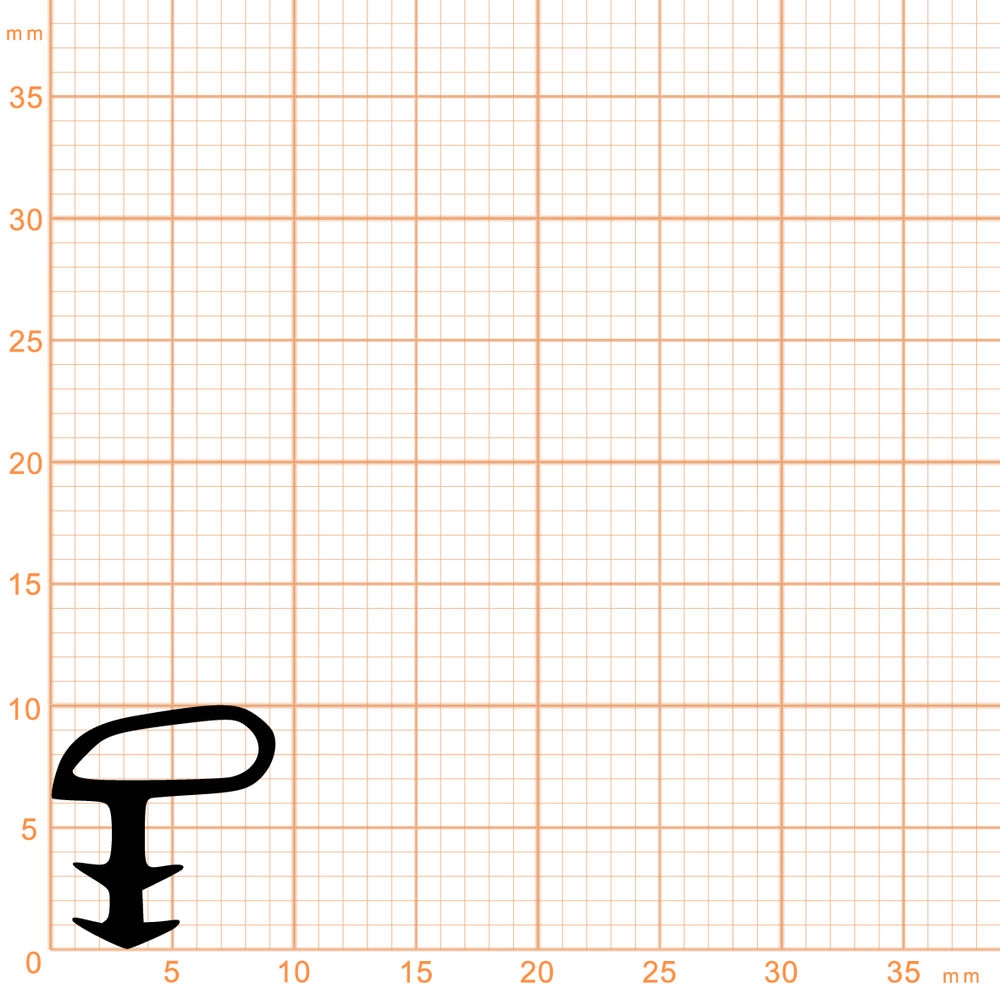 Türrahmen Dichtung - Holzzargendichtung für Haustüren | 9 mm Falzbreite | Farbe: schwarz