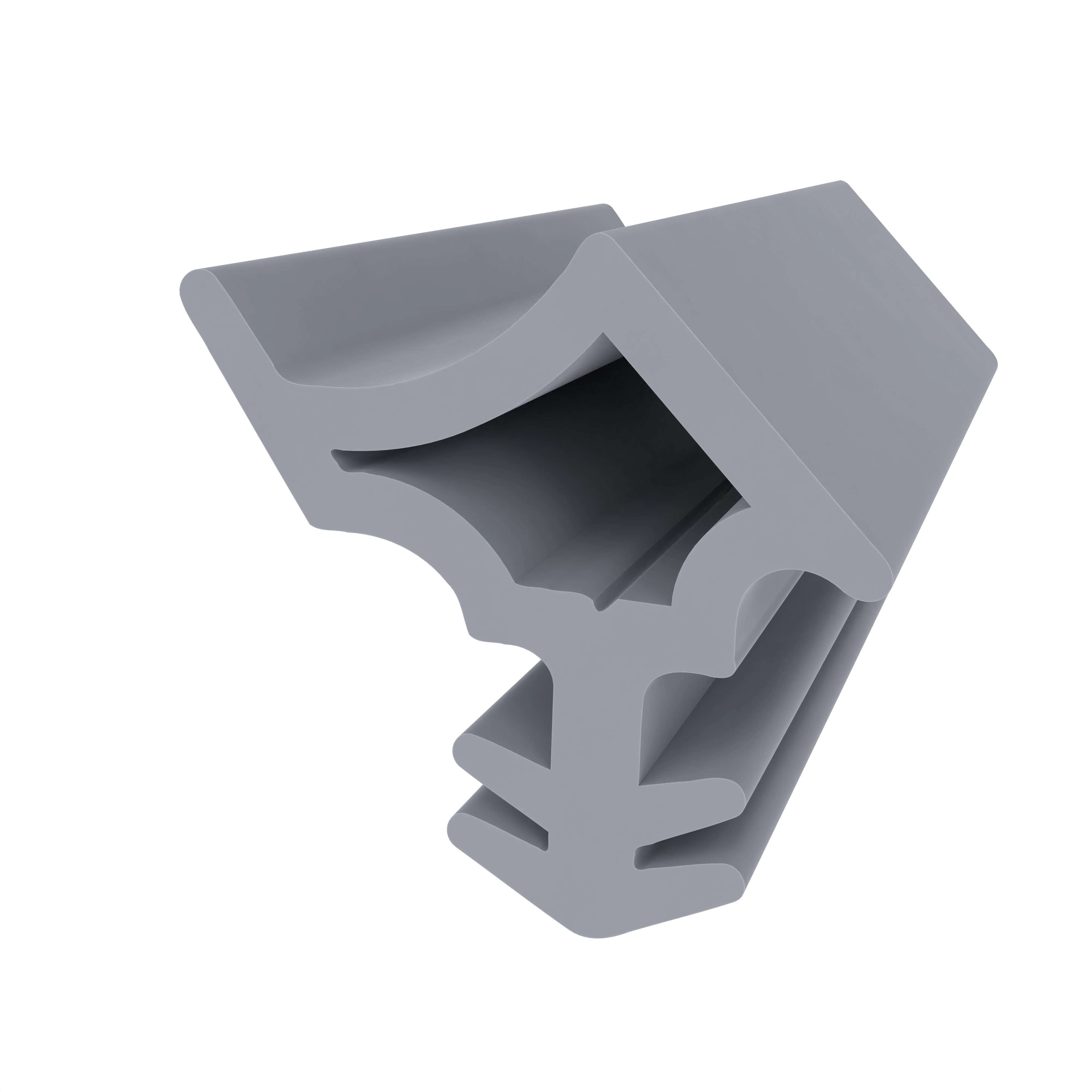 Türrahmen Dichtung - Stahlzargendichtung für Stahlzargen | 15 mm Breite | Farbe: grau