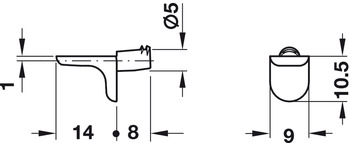 Verbinder & Bodenträger - Bodenträger für Holzböden | Tragkraft: bis zu 50 kg | Bohrloch Ø 5 mm