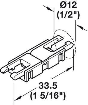 Häfele Loox5 Clip Verbinder | für multi-weiße LED-Bänder | 33,5 mm Länge