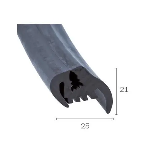Gummiklemmprofil für Fahrzeugscheiben | Höhe: 21 mm | Farbe: schwarz Gummiklemmprofil für Fahrzeugscheiben | Höhe: 21 mm | Farbe: schwarz