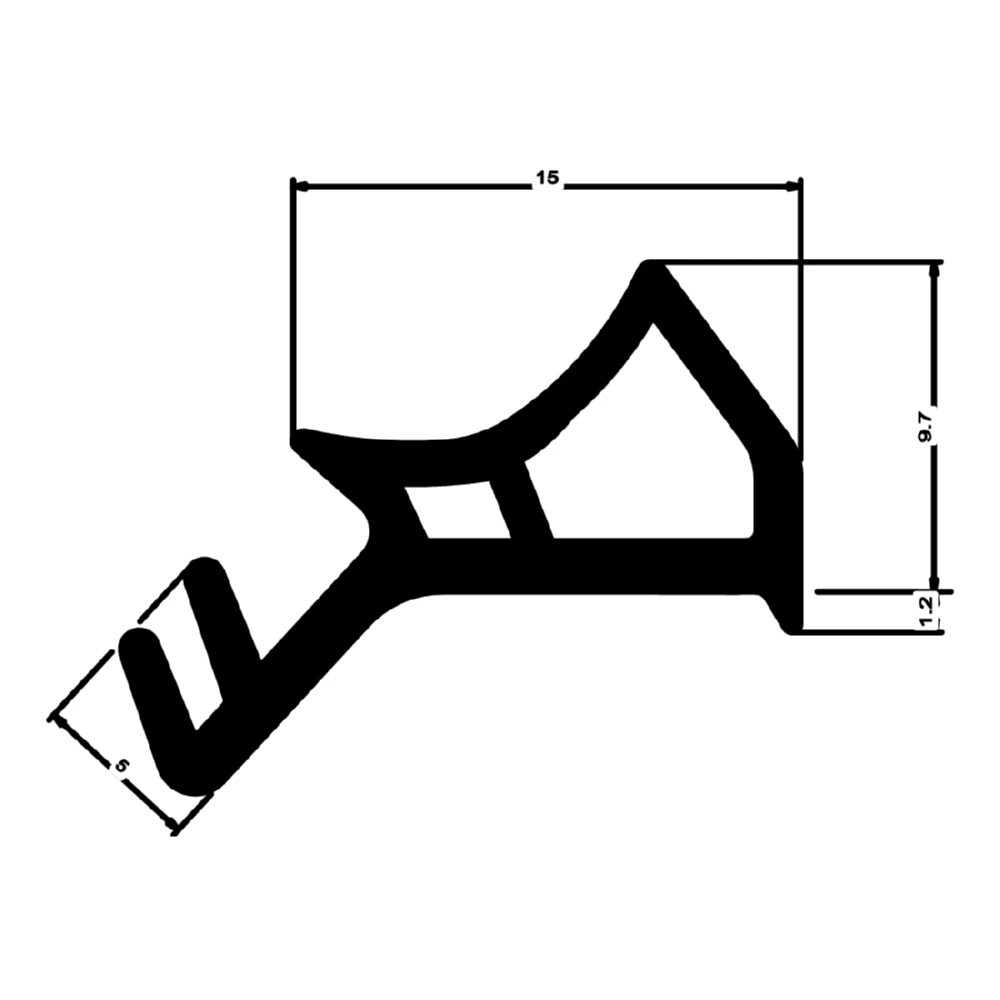 Stahlzargendichtung für Metalltüren | Farbe: weiß