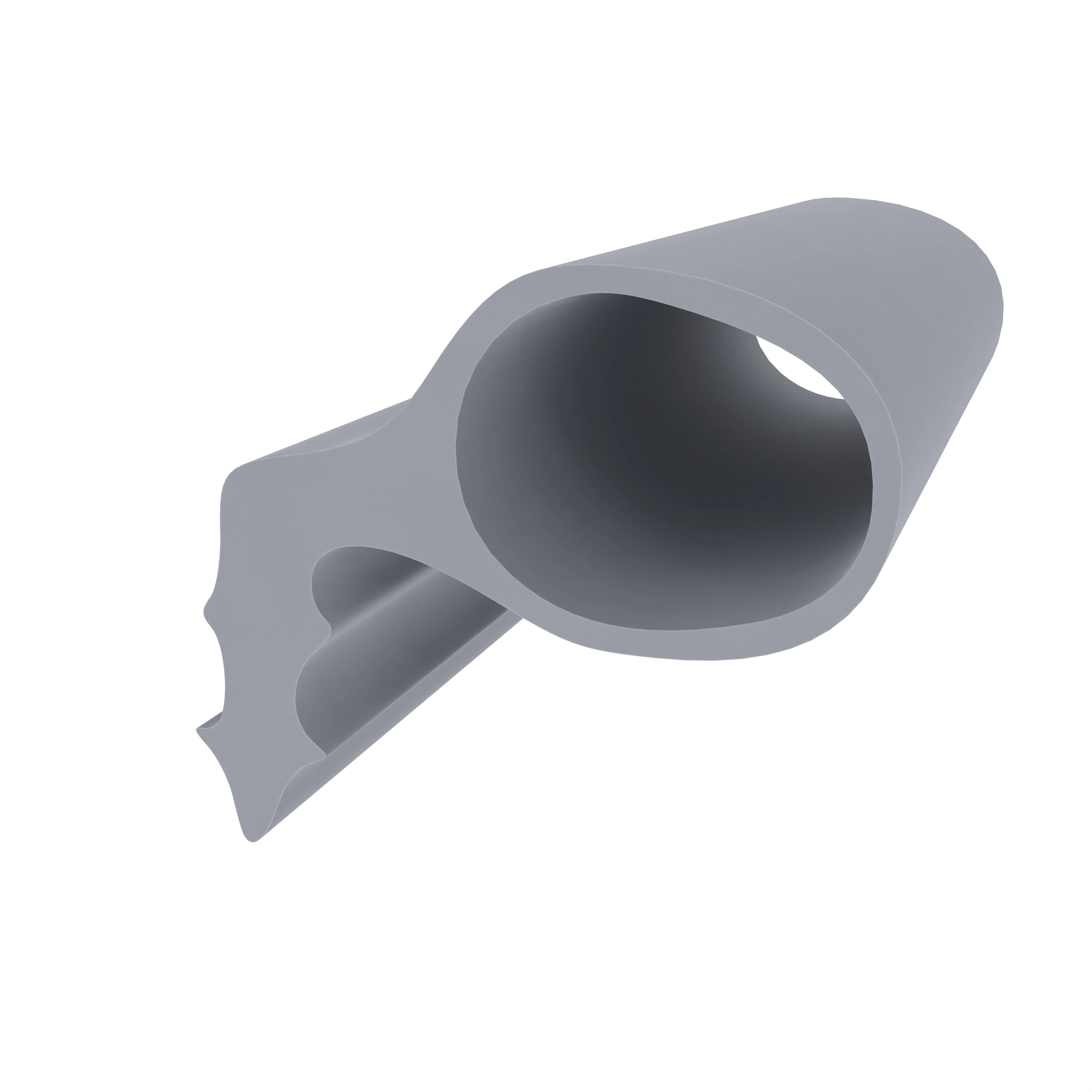 Türrahmen Dichtung - Dichtungsprofil für Schubkästen und Schränke | Breite: 6 mm | Farbe: grau