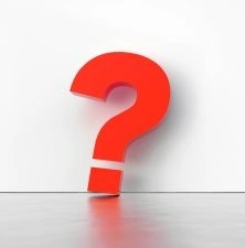 großes rotes Fragezeichen