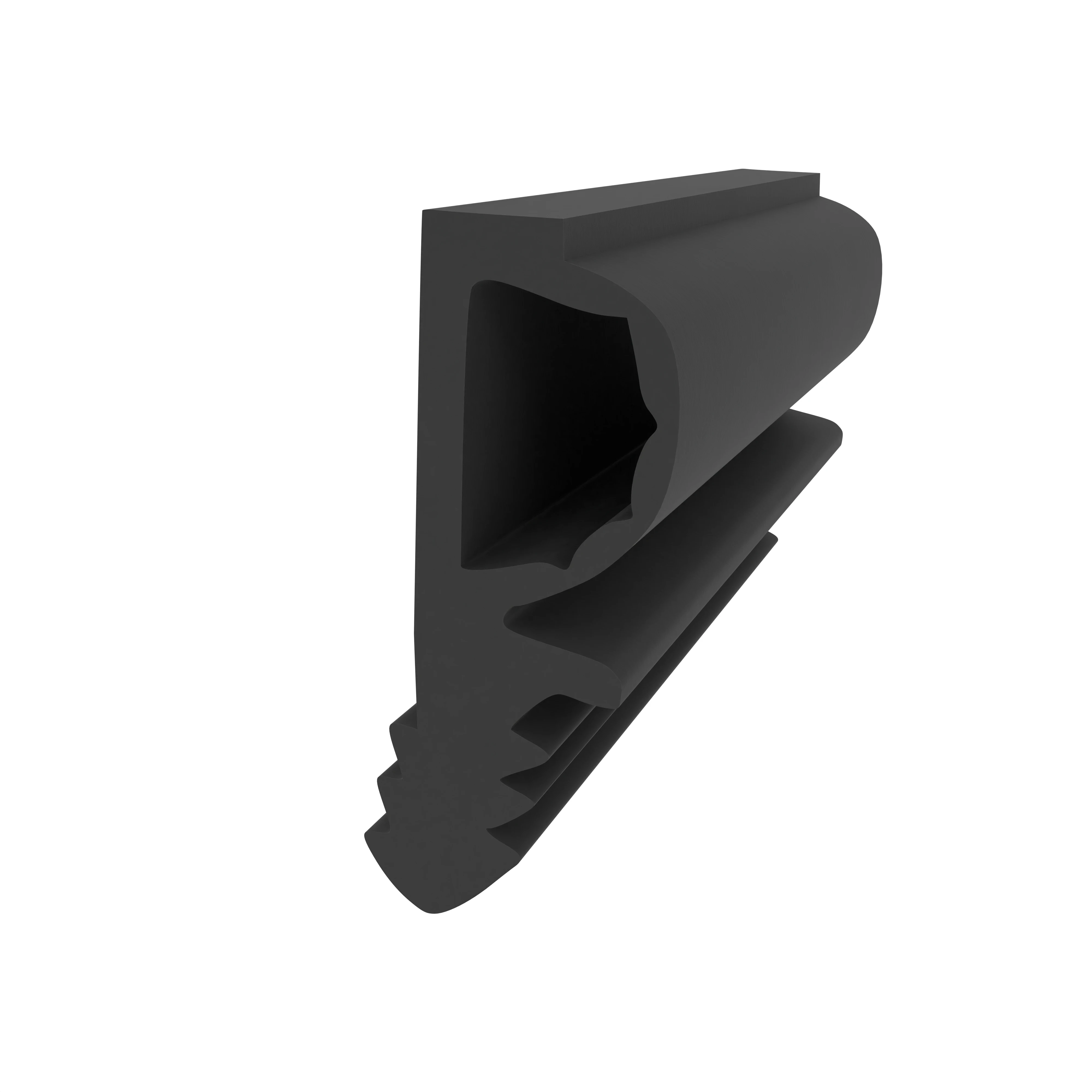 Flügelfalzdichtung für Holzzargen  | 12 mm Falzhöhe | Farbe: schwarz