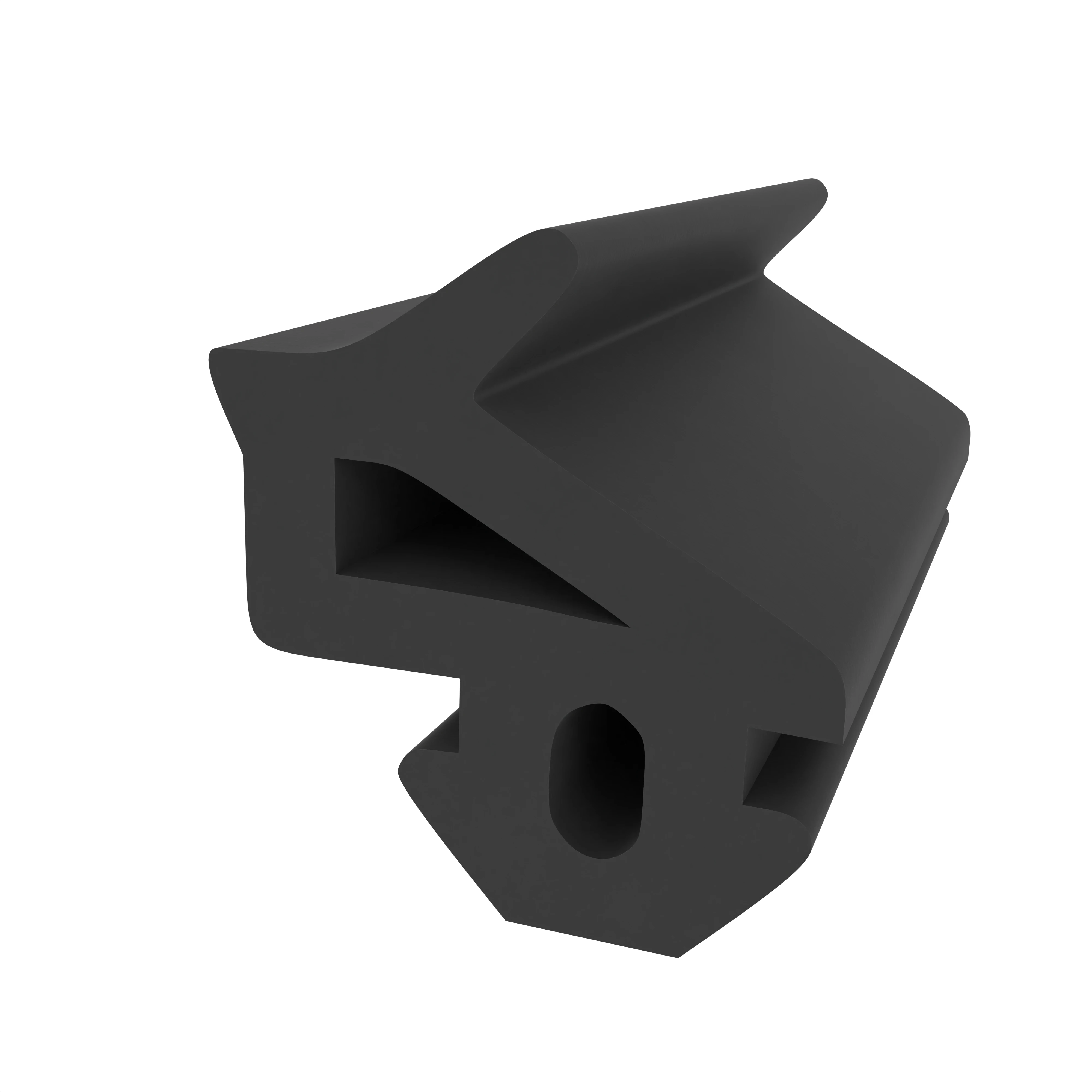 Anschlagdichtung mit Schlauch für VEKA | 10 mm Höhe | Farbe: schwarz 