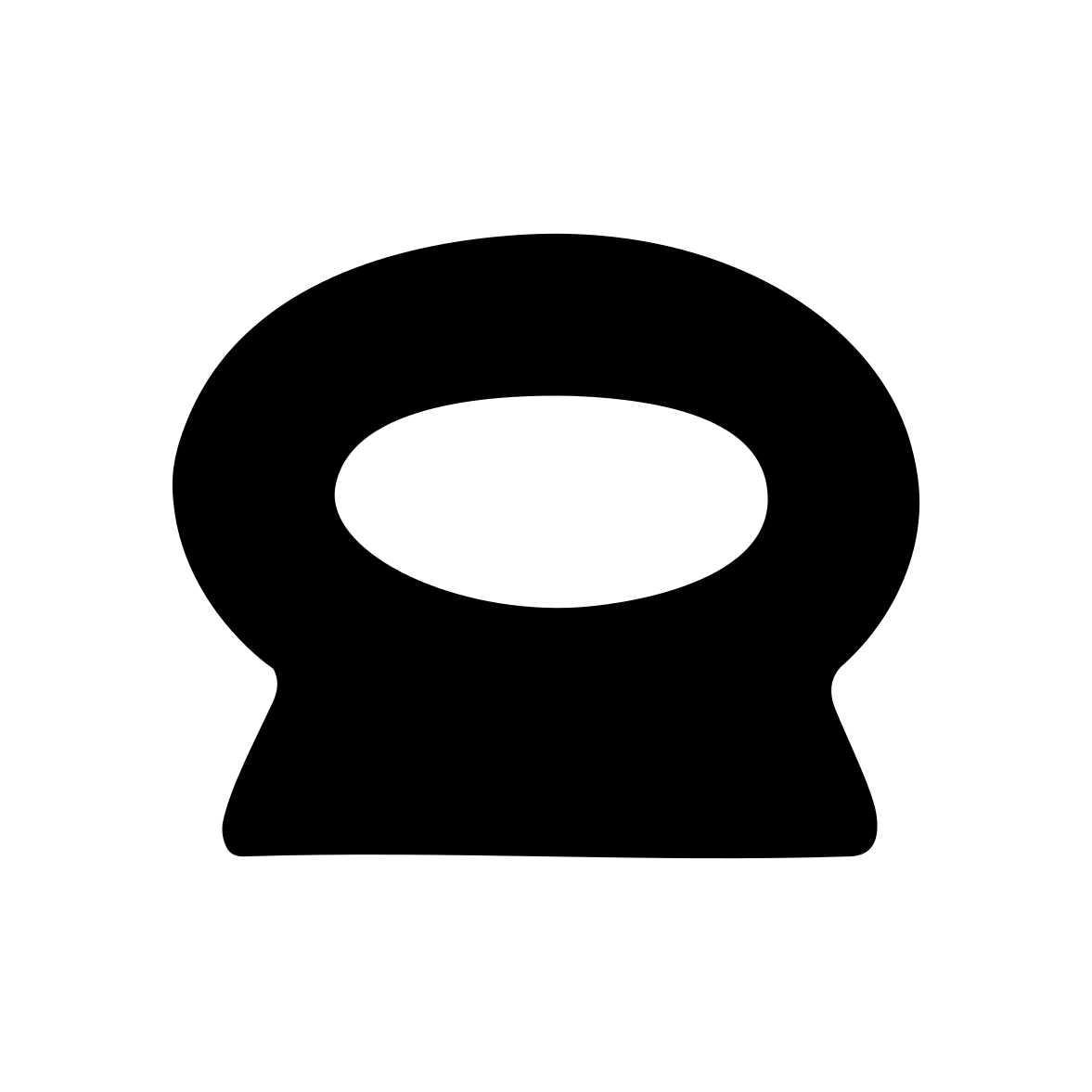 Anschlagdichtung mit Schlauch | 6 mm Höhe | Farbe: schwarz 