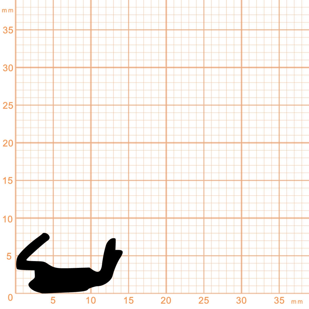 Lippendichtungen - Anschlagdichtung mit Lippe und glattem Fuß | 8 mm Höhe | Farbe: schwarz