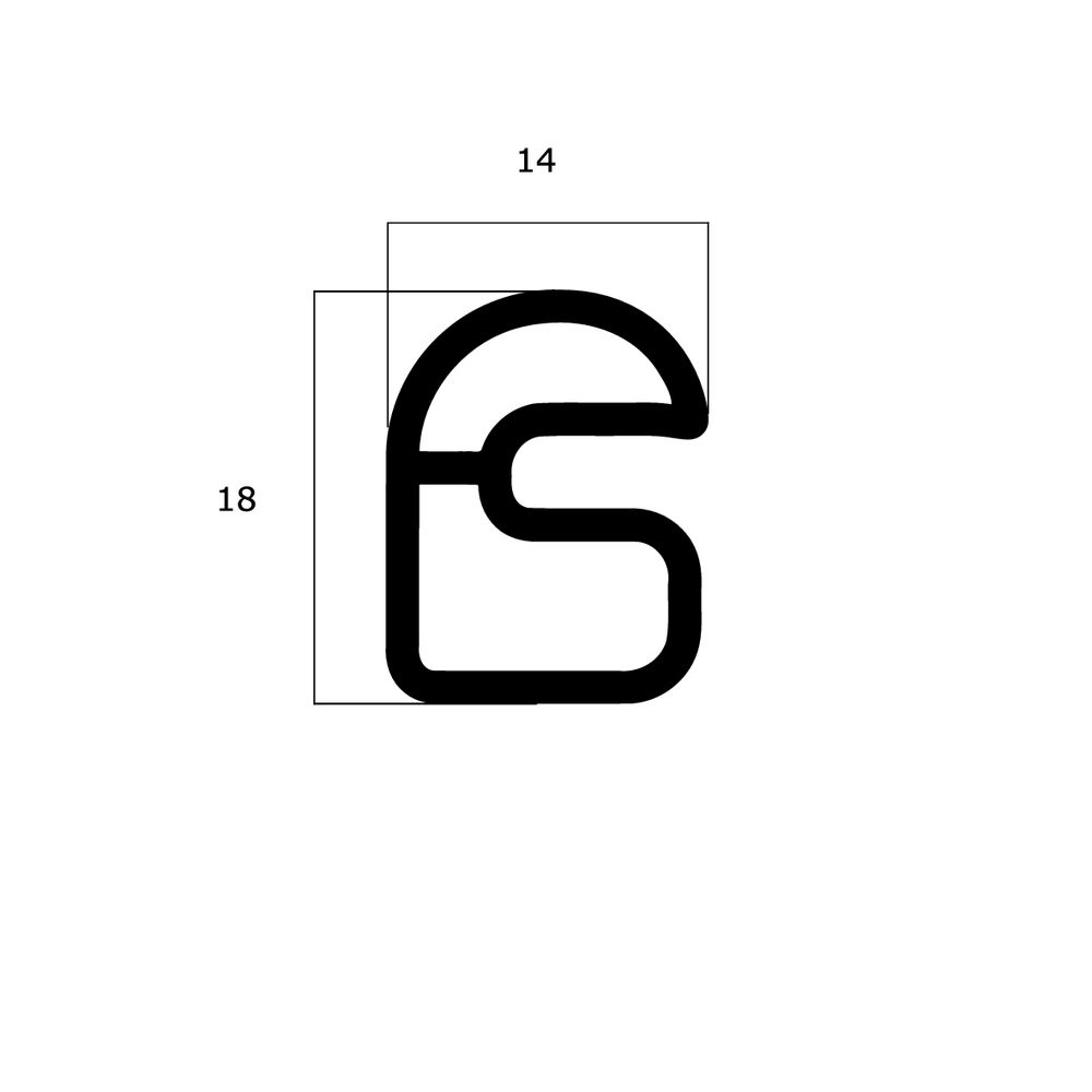 Türrahmen Dichtung - Stahlzargendichtung für Stahltüren | 18 mm Höhe | Farbe: weiß