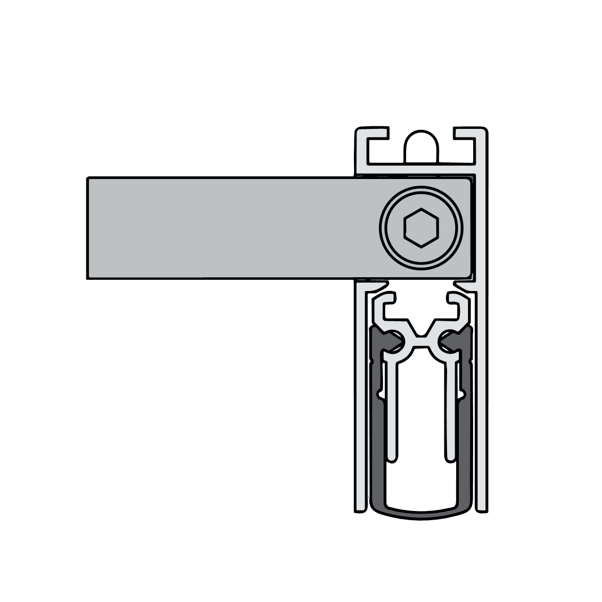 Absenkdichtungen - Schall-Ex Slide M-12 WS ZA-L Absenkdichtung von Athmer | Länge: 1208 mm