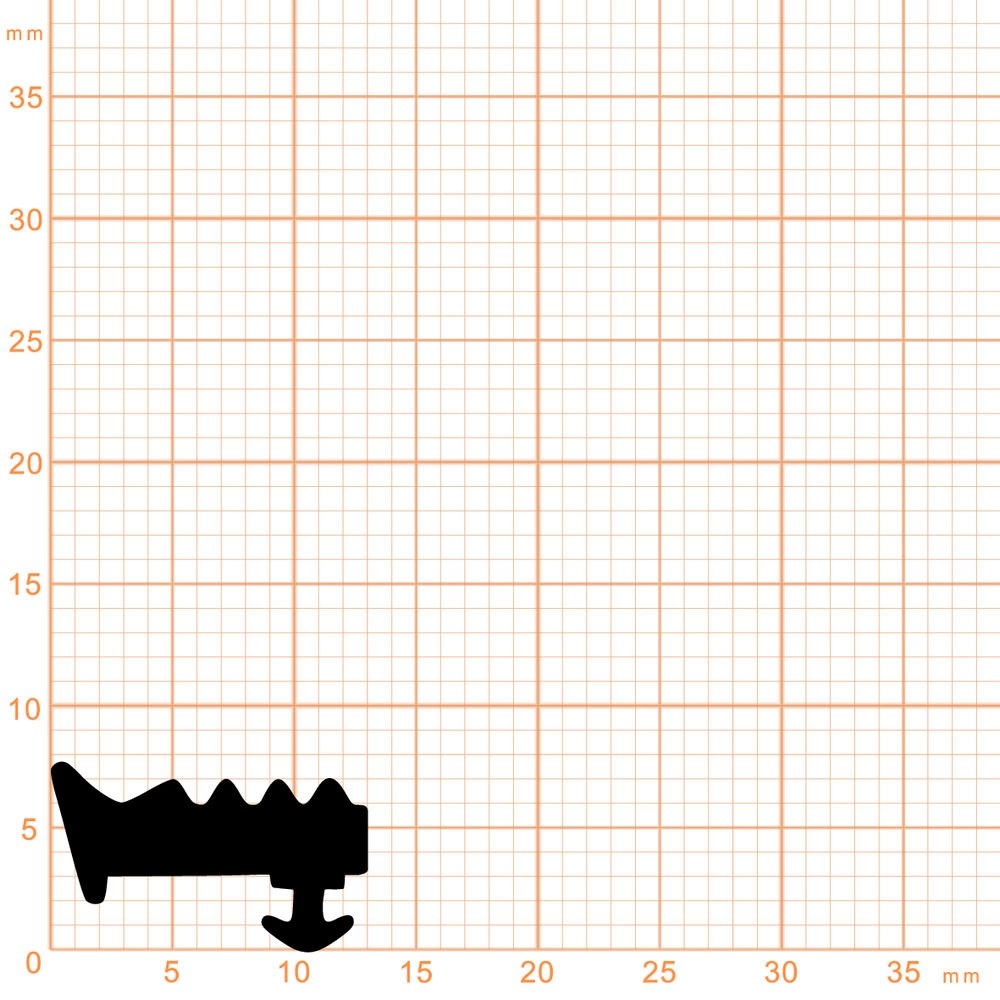 Verglasungsdichtungen - Verglasungsdichtung für Fenster | 13 mm Breite | Farbe: schwarz