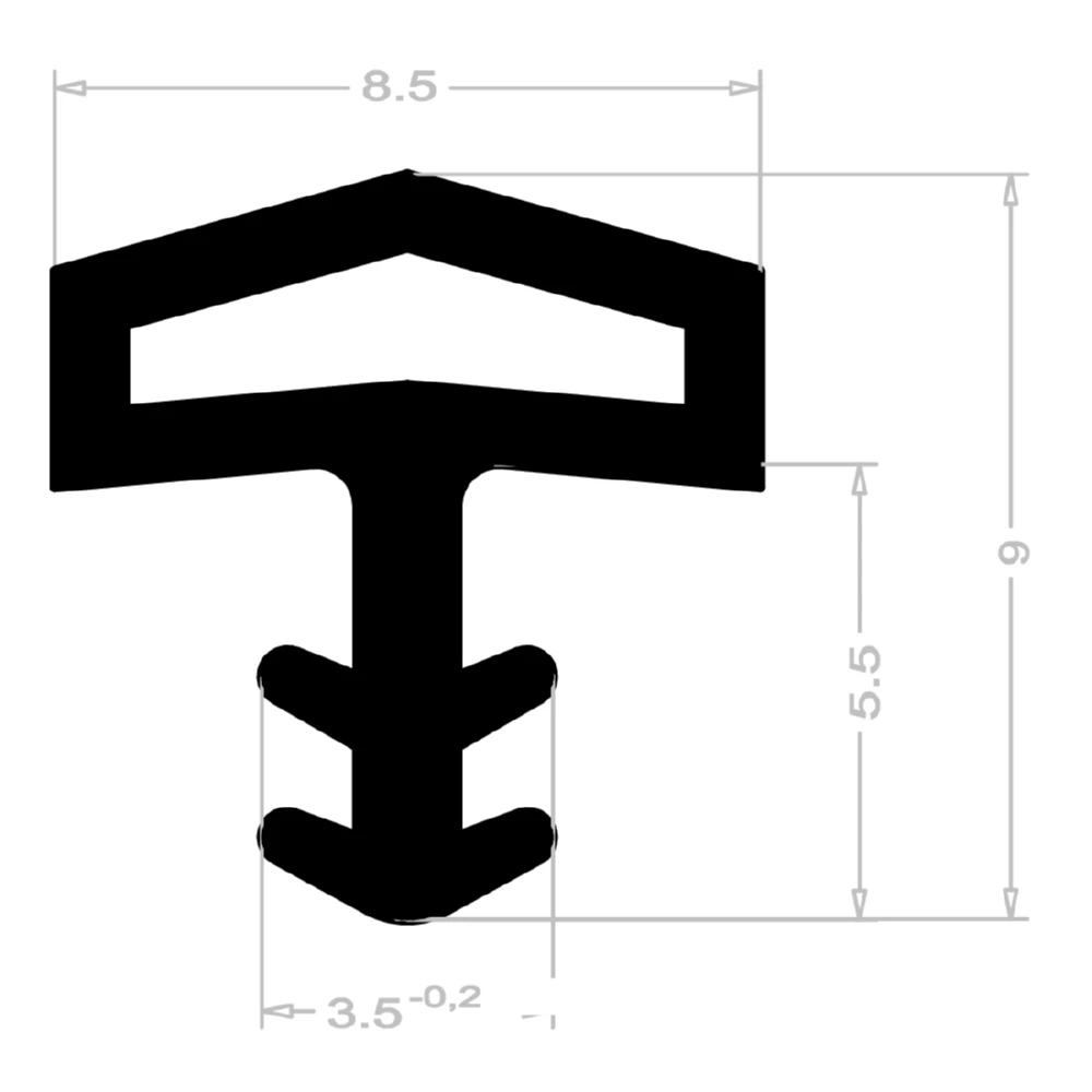 Holzzargendichtung für Zimmertüren | 4 mm Falzhöhe | Farbe: braun