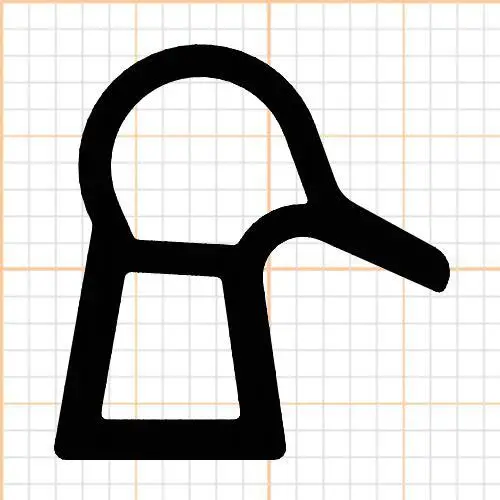 Türrahmen Dichtung - Stahlzargendichtung für Stahltüren | 15,6 mm Höhe | Farbe: grau