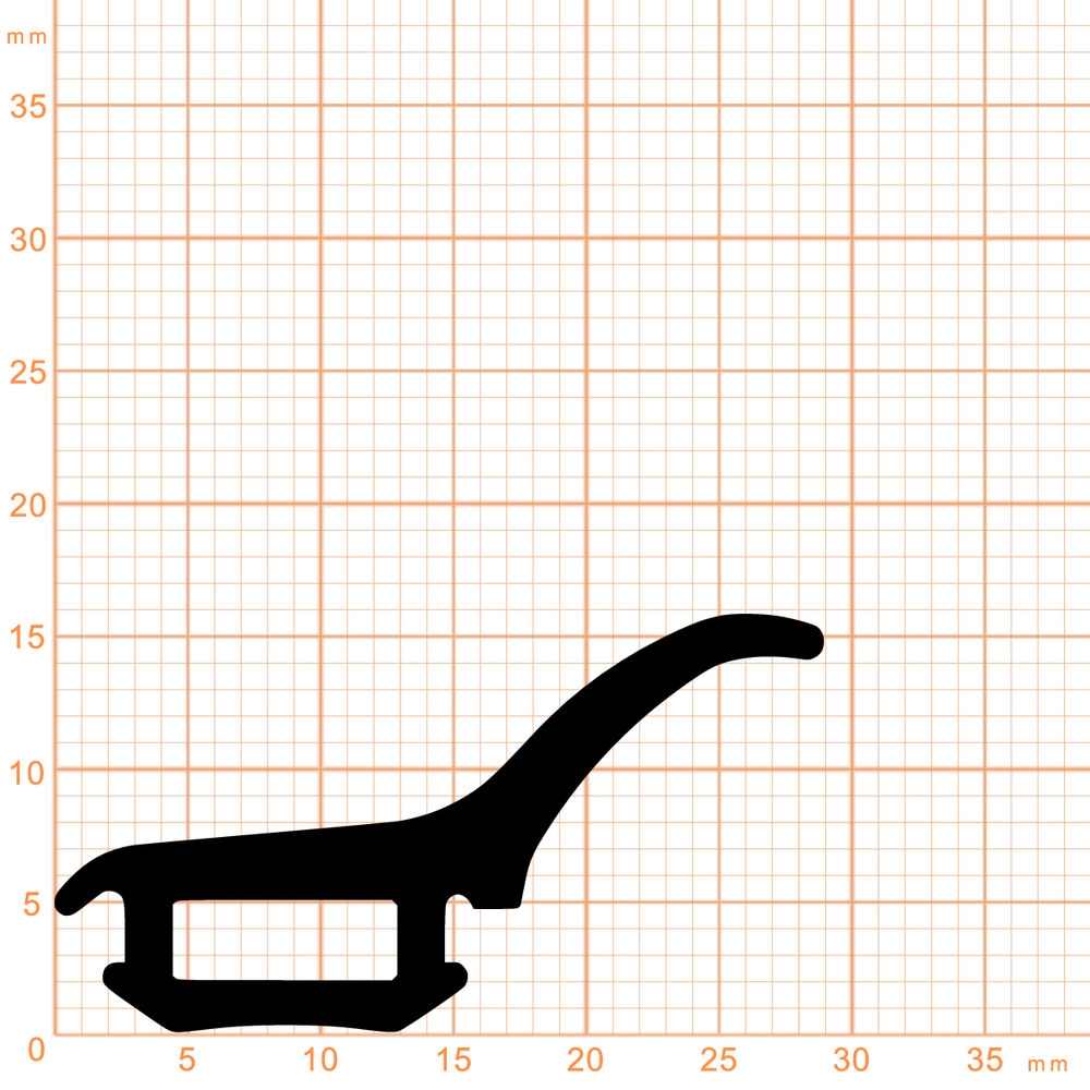 Mitteldichtung für Kunststofffenster | 16 mm Höhe | Farbe: schwarz