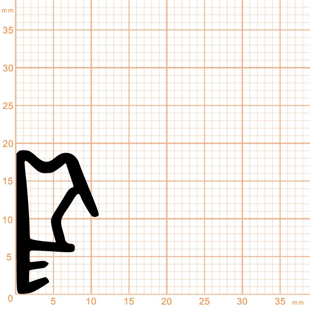 Türrahmen Dichtung - Flügelfalzdichtung für Schörghuber Spezialtüren | 13 mm Höhe | Farbe: braun