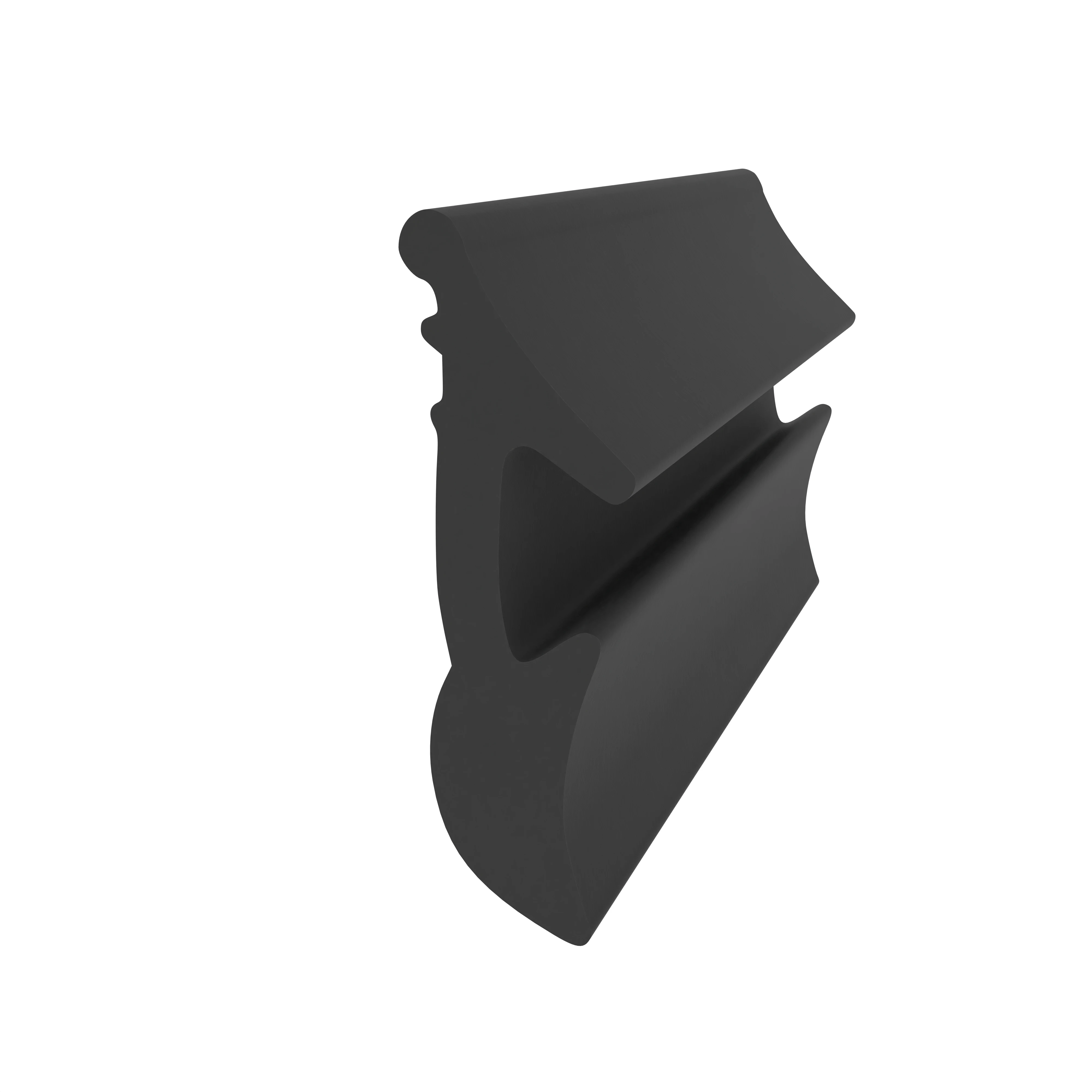 Türrahmen Dichtung - Anschlagdichtung für Fenster mit seitlichem Anschlag | 24 mm Höhe | Farbe: schwarz