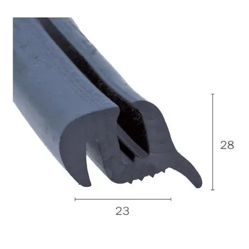 Scheibendichtung für Autofenster | Höhe: 28 mm | Farbe: schwarz