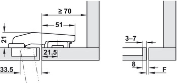 Scharniere - Blum Topfscharnier Clip Top | mit Blumotion | Oberfläche: vernickelt