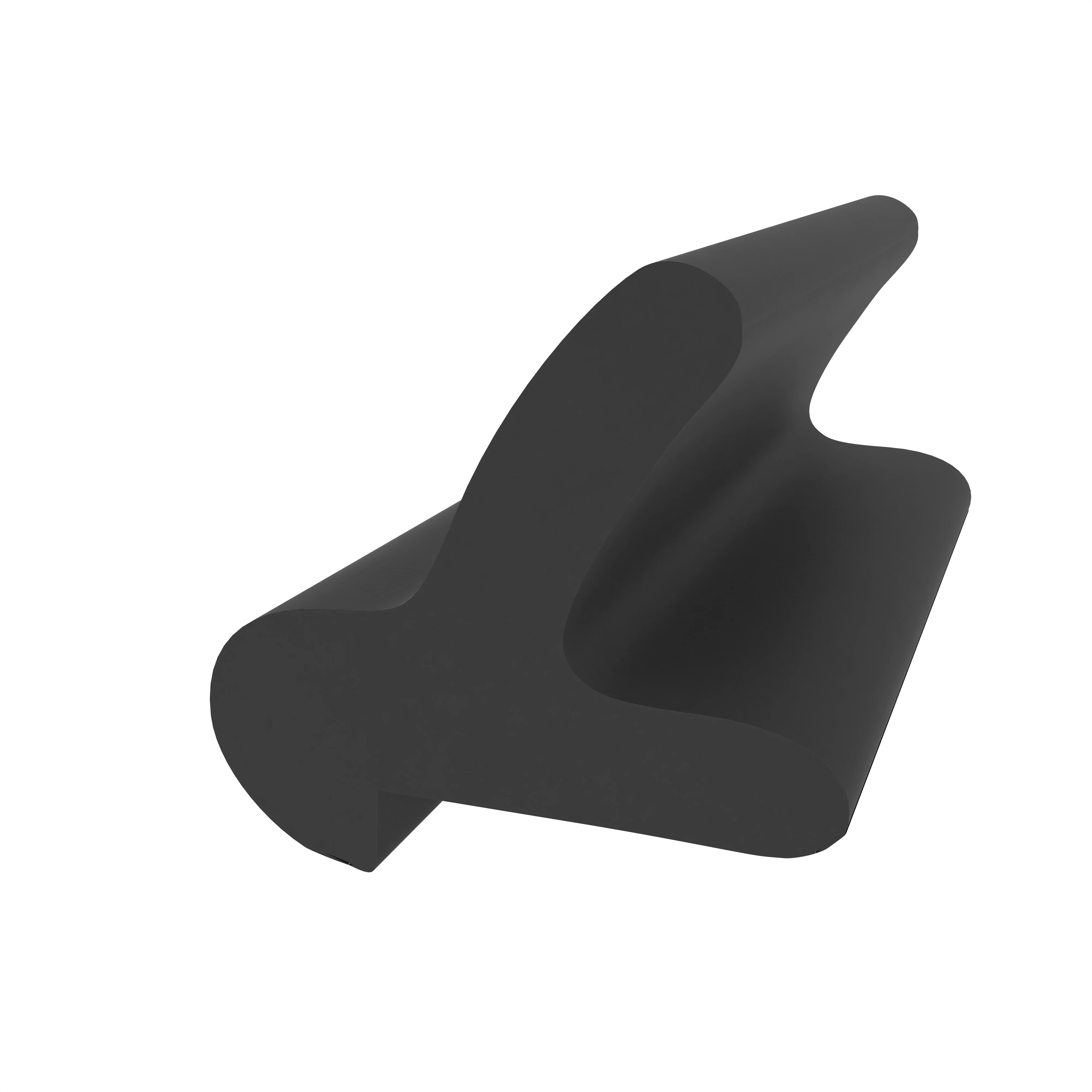 Türrahmen Dichtung - Anschlagdichtung mit Lippe Wicona und Heroal Fenster | 6 mm Höhe | Farbe: schwarz 