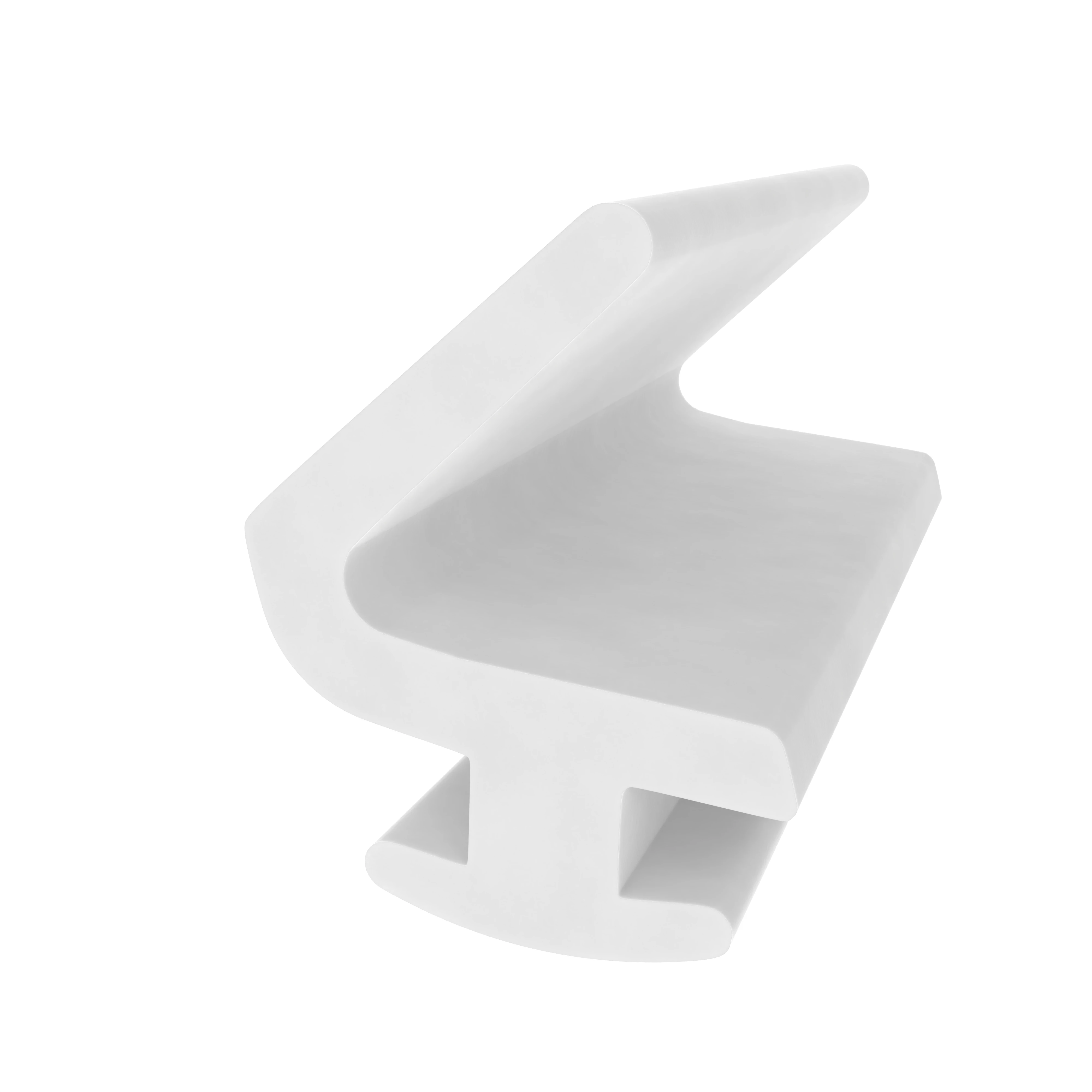 Lippendichtungen - Anschlagdichtung mit Lippe und profiliertem Fuß | für Kunststofffenster| Farbe: weiß 