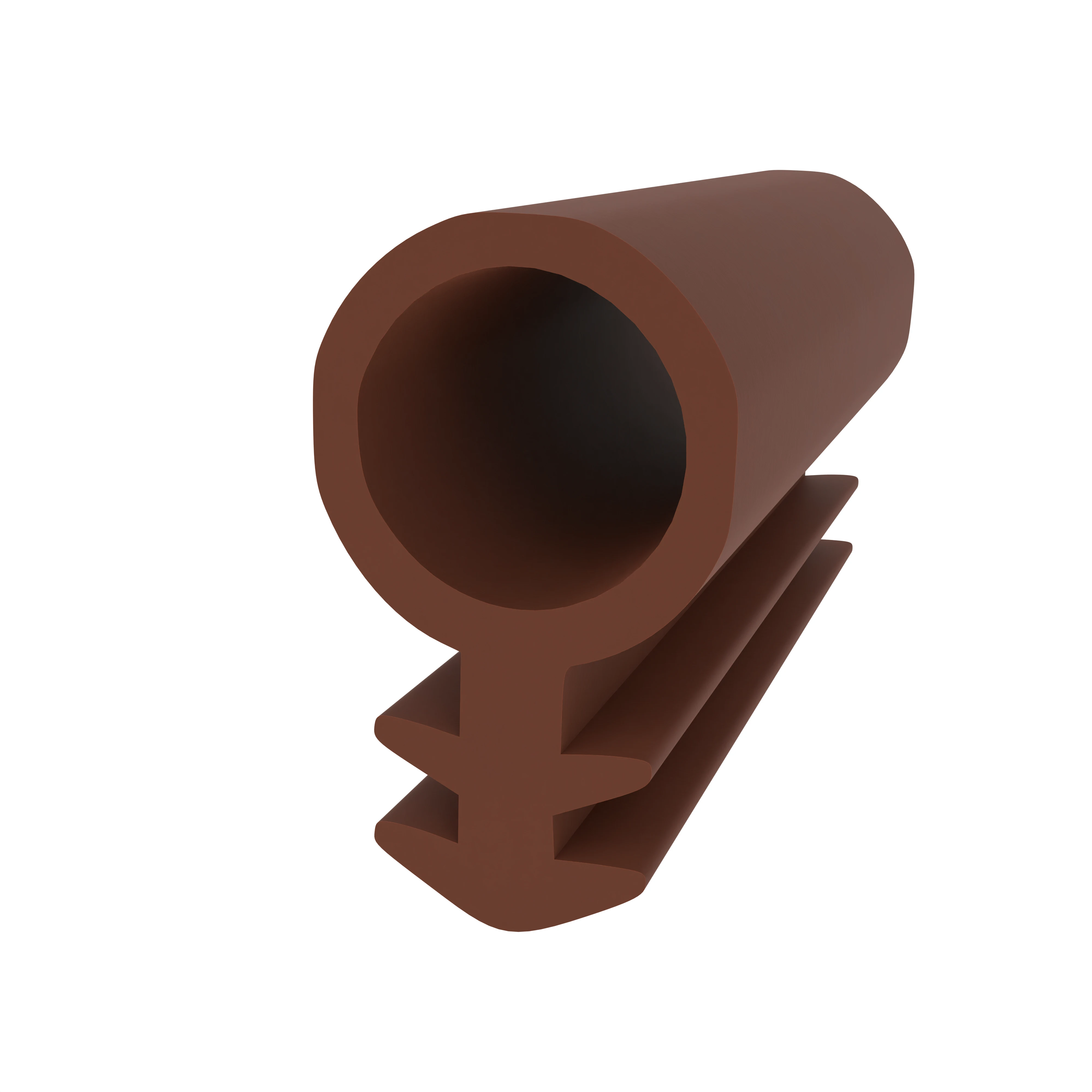 Türrahmen Dichtung - Schlauchdichtung für Holzfenster und -türen | 6,5 mm Durchmesser | Farbe: braun