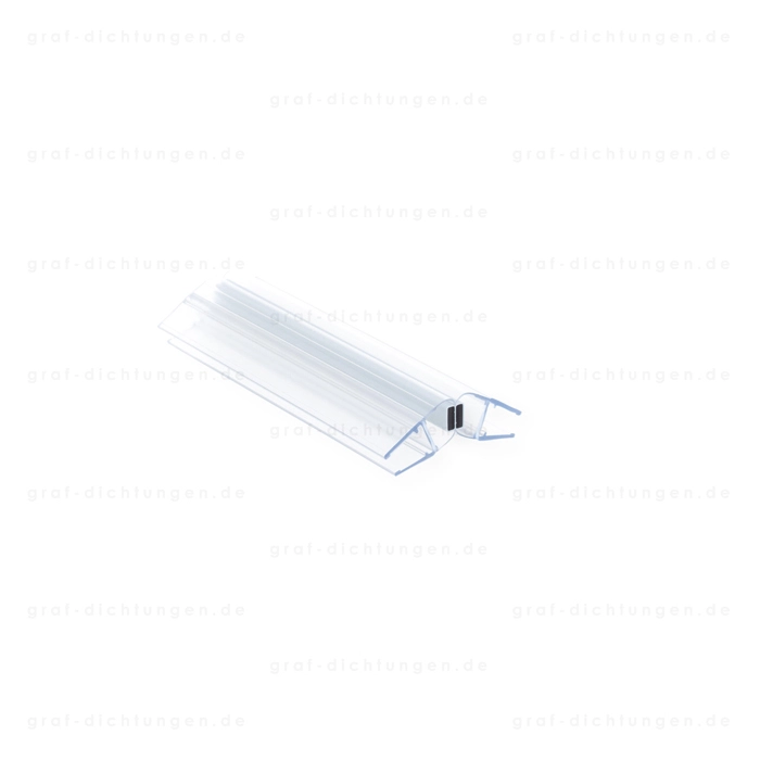 Senkrecht - Dusch-Magnetprofil 135° Winkel | 6 - 8 mm Glasstärke | Farbe: transparent