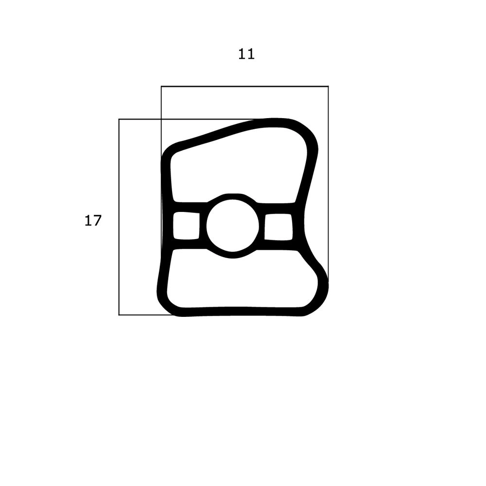 Türrahmen Dichtung - Stahlzargendichtung für Metalltüren | 17 mm Höhe | Farbe: weiß
