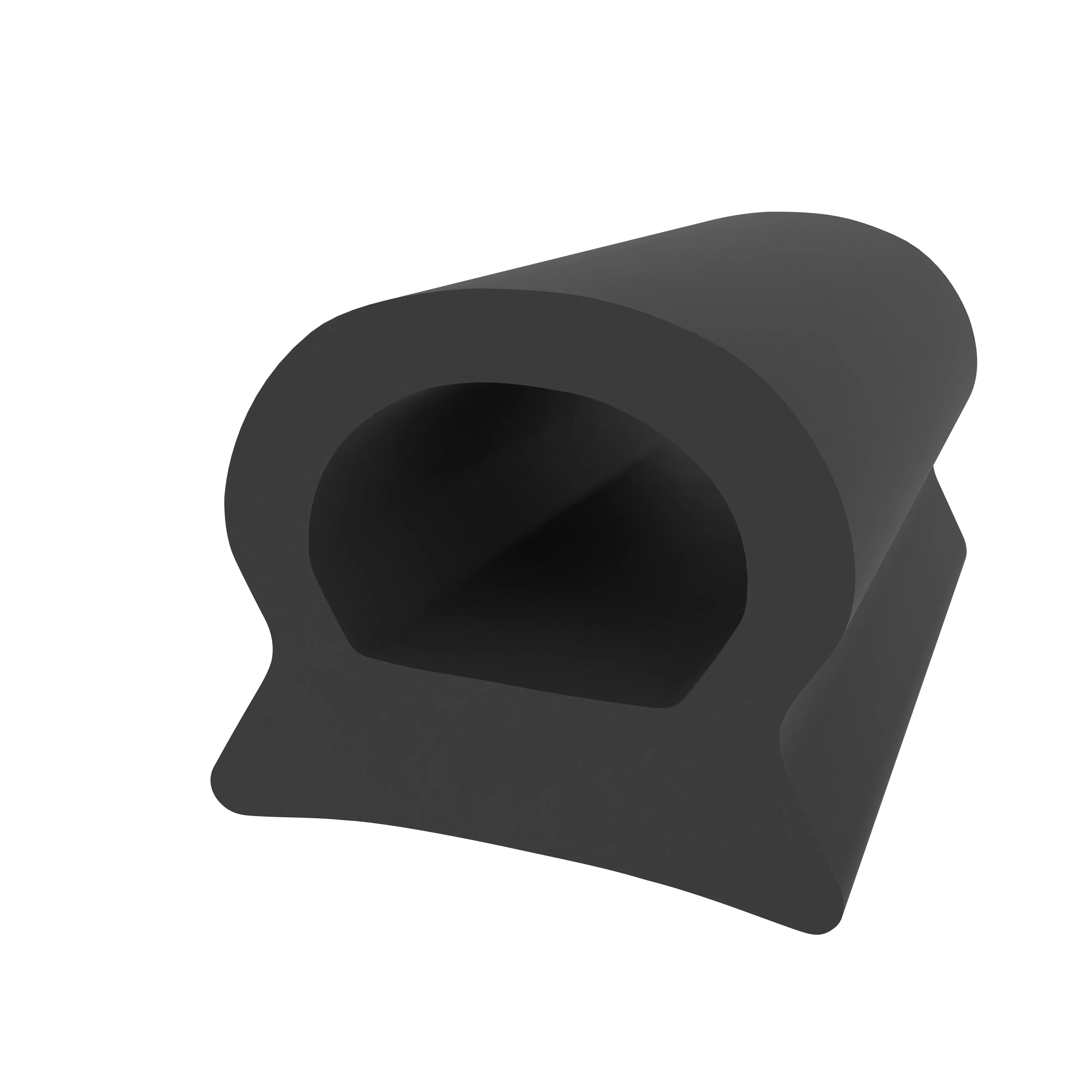 Anschlagdichtung mit Schlauch für Fenster | 10 mm Breite | Farbe: schwarz