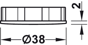 Tischbeschläge & Rollen - ABS-Einsatz für Sockelsystem Häfele AXILO™ 78 | Farbe: grau
