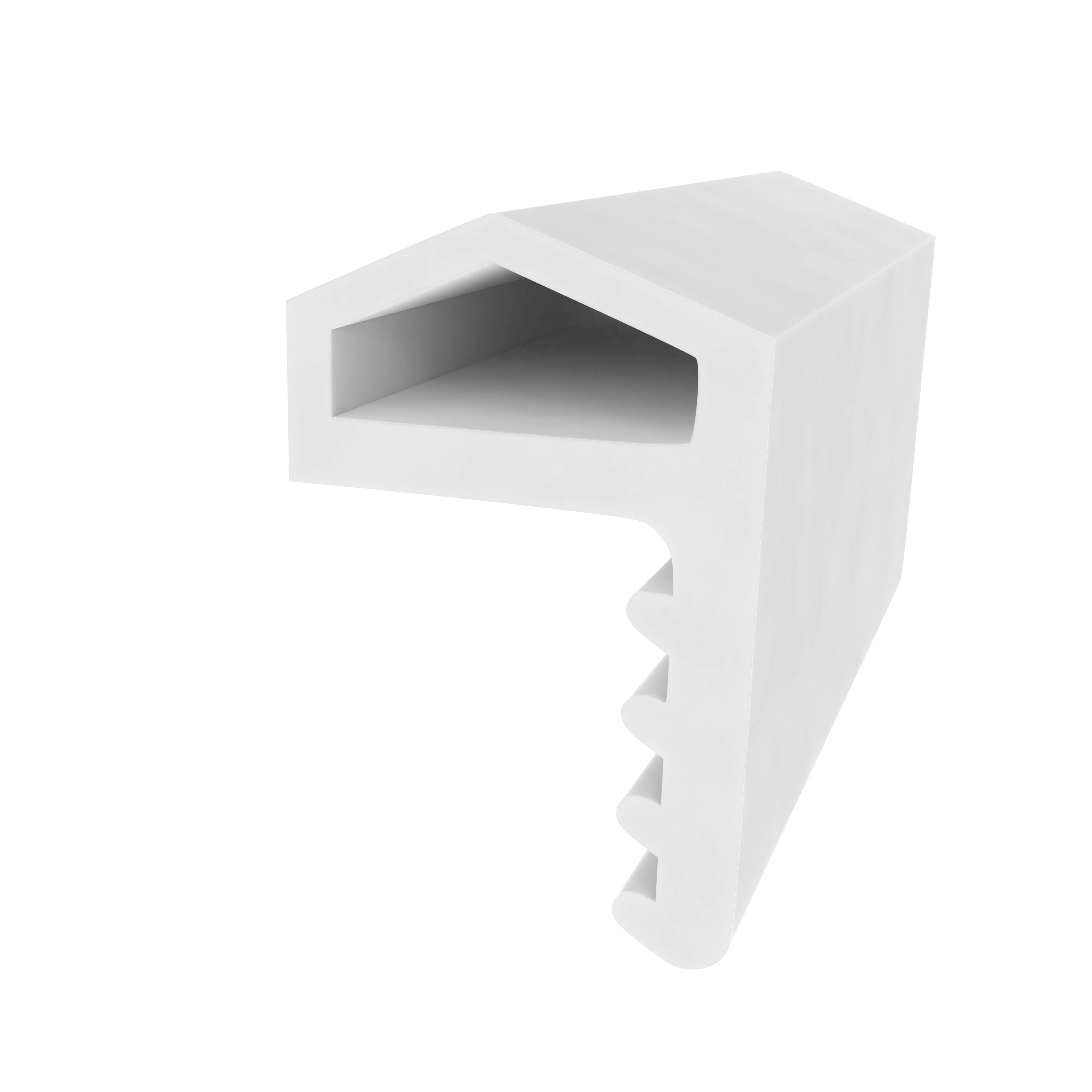 Holzzargendichtung für Holztüren | 12 mm Falzbreite | Farbe: weiß