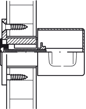 Schließsysteme - Häfele Adapter-Knopf Symo | feststehend | 33 mm Länge