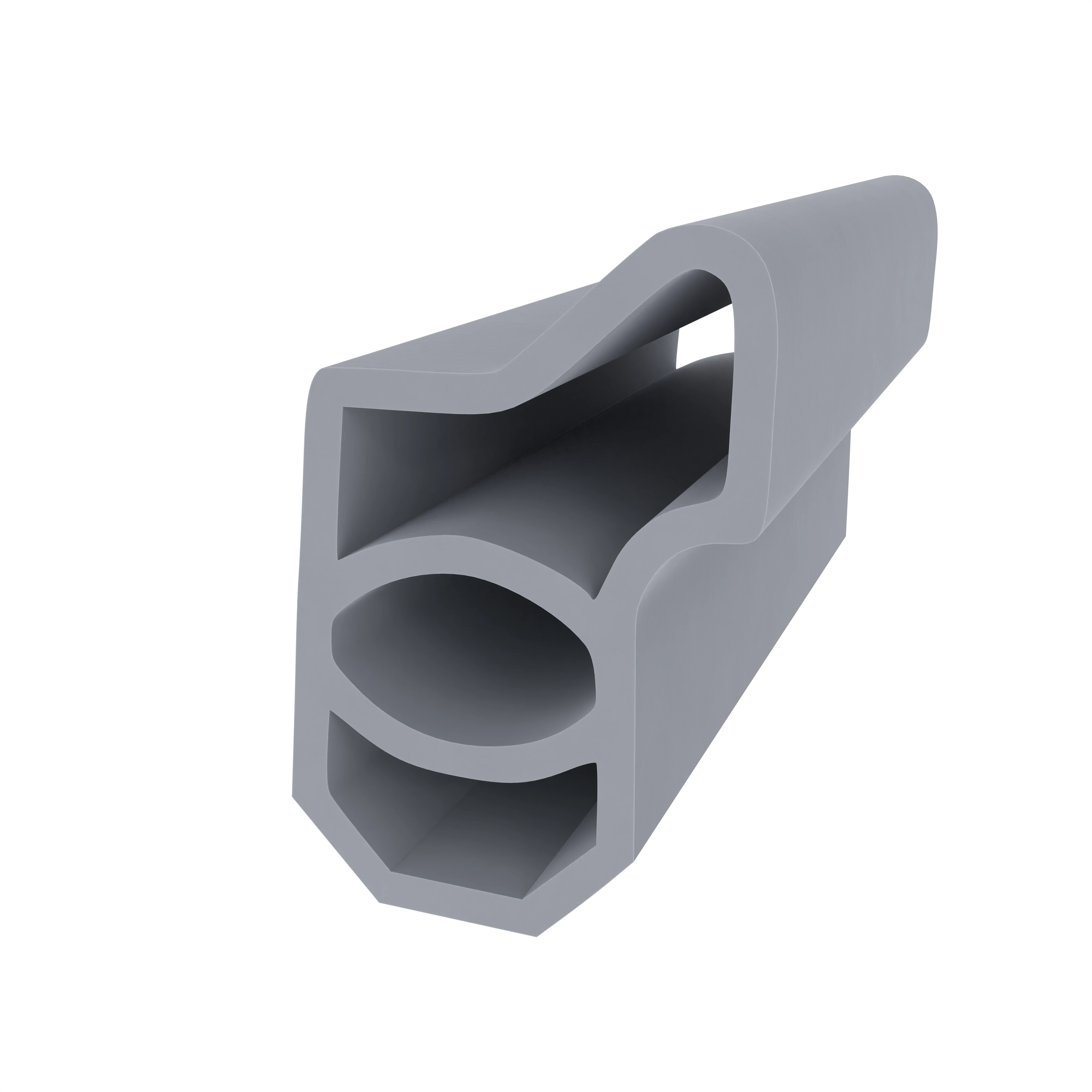 Türrahmen Dichtung - Stahlzargendichtung für Metalltüren | 25 mm Höhe | Farbe: grau