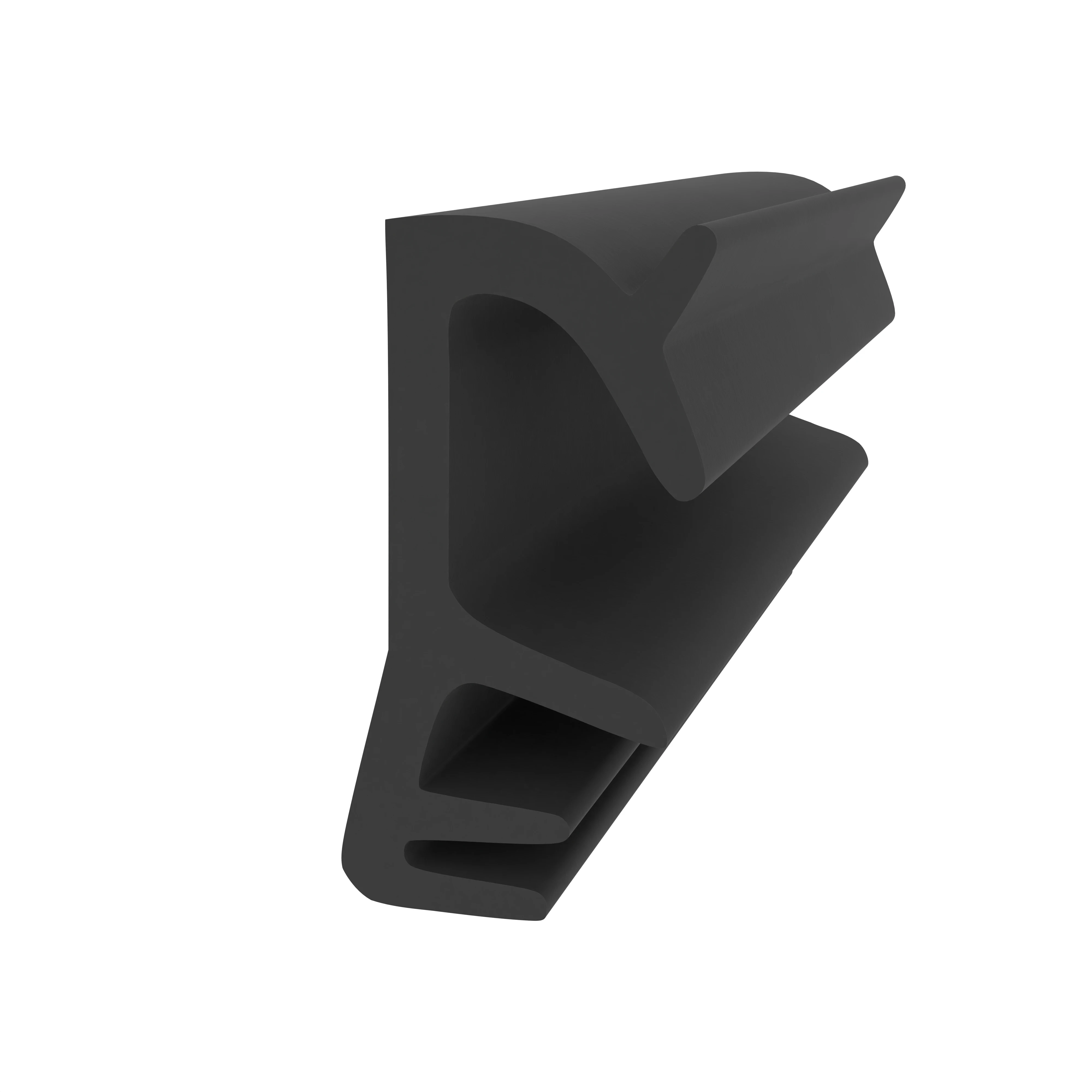 Flügelfalzdichtung für Holzelemente  | 12 mm Falzhöhe | Farbe: schwarz