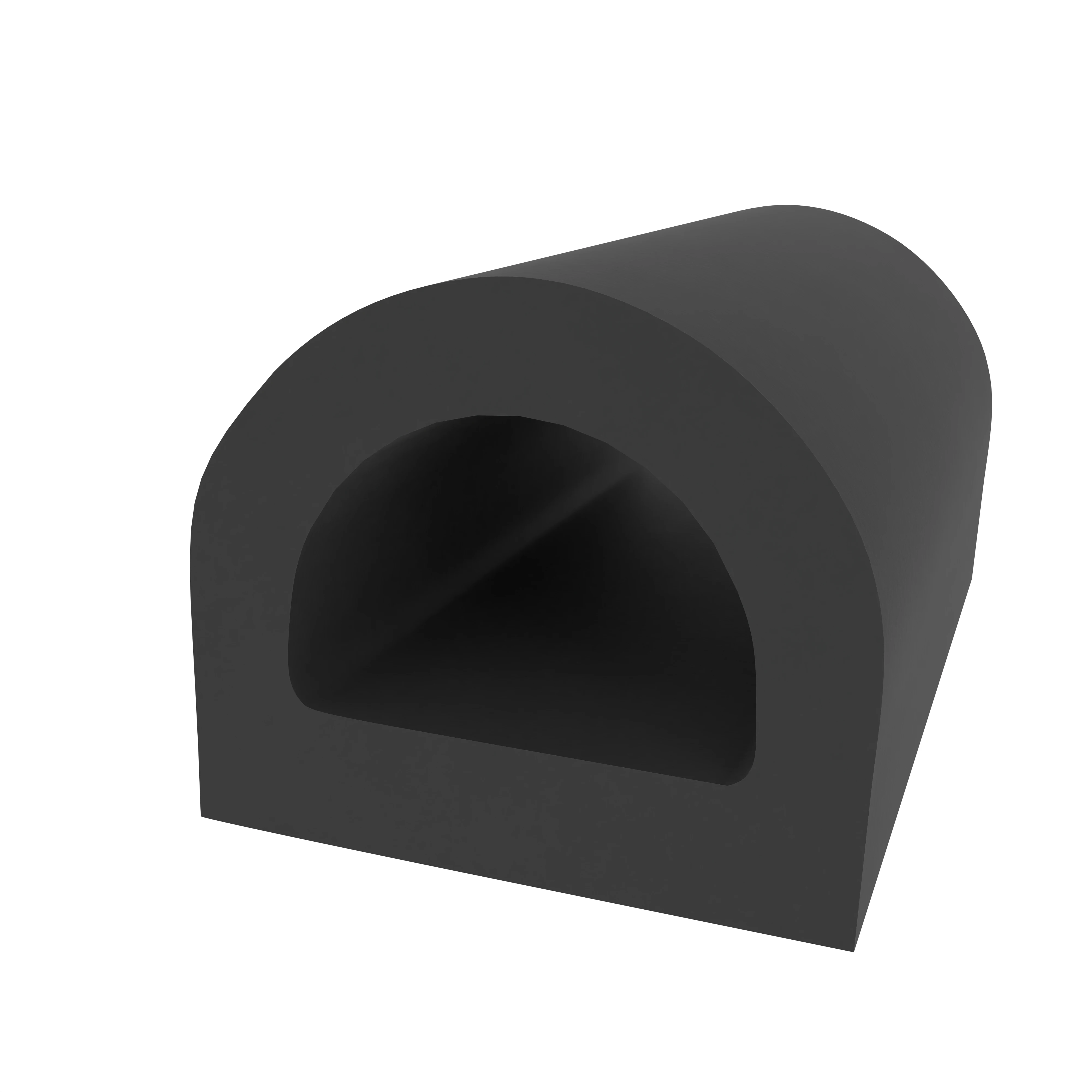 D-Profil 12 mm breit, für 8-11 mm Spalt in schwarz