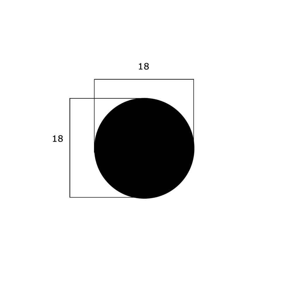 Moosgummi - Moosgummidichtung rund | 18 mm Durchmesser | Farbe: schwarz