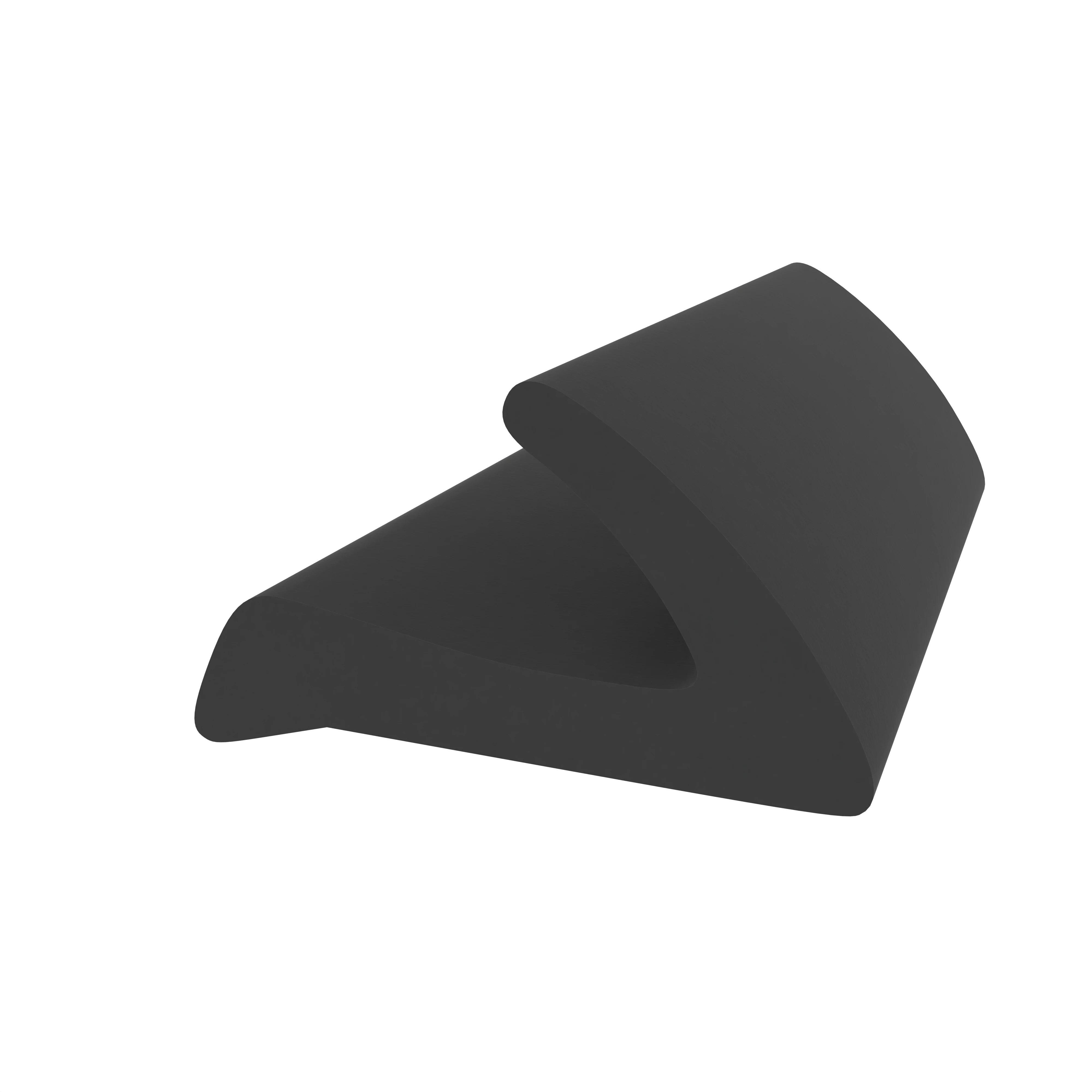 Lippendichtungen - Anschlagdichtung mit Lippe und glattem Fuß | 6 mm Höhe | Farbe: schwarz 