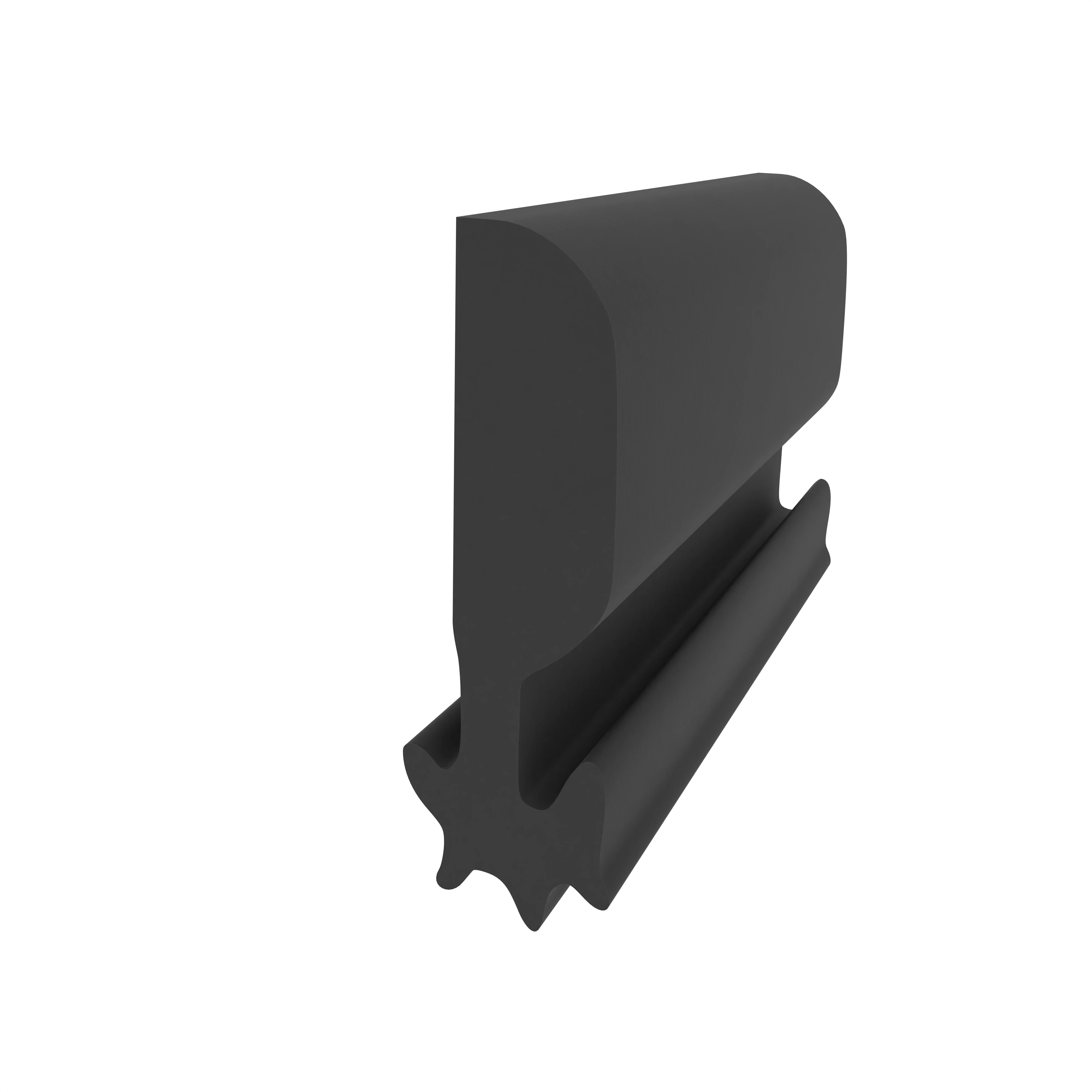 Türrahmen Dichtung - Anschlagdichtung für seitlichen Anschlag | 16 mm Höhe | Farbe: schwarz 