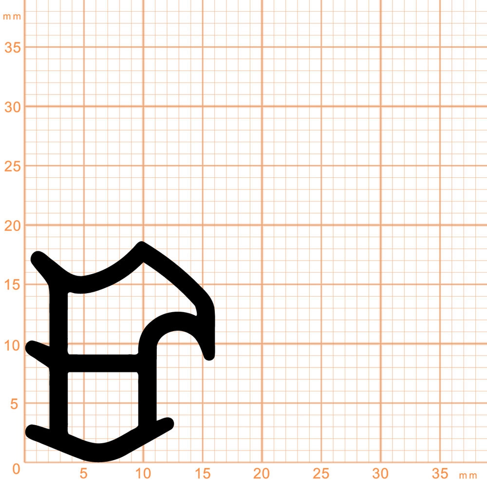 Türrahmen Dichtung - Stahlzargendichtung für senkrechte Nut | 16 mm Breite | Farbe: weiß