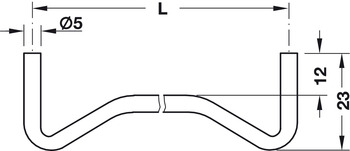 Schwedenträger zur Befestigung von Fachböden | Tragkraft: 80 kg | Länge: 320 mm