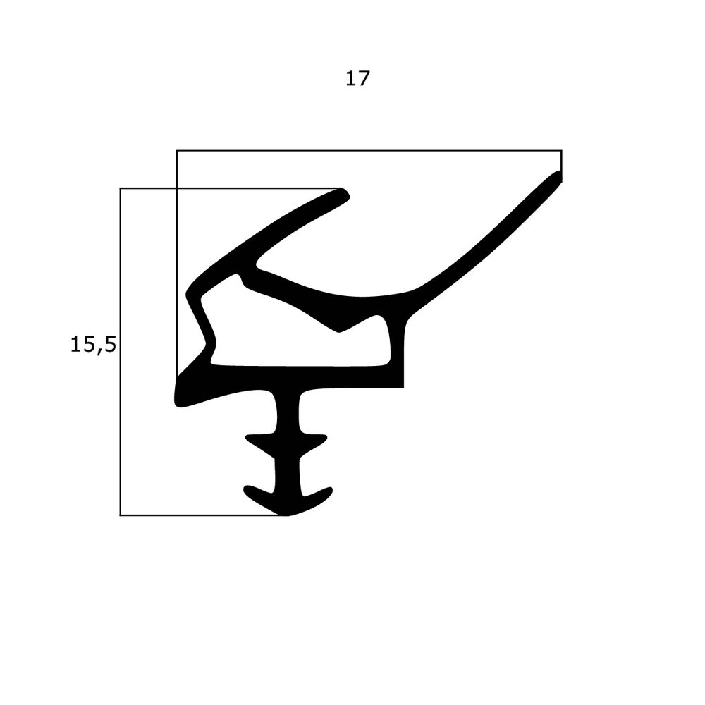 Rauchdichtung Feuerschutzdichtung - Zimmertürdichtung für Haustüren | 15,5 mm Höhe | Farbe: weiß