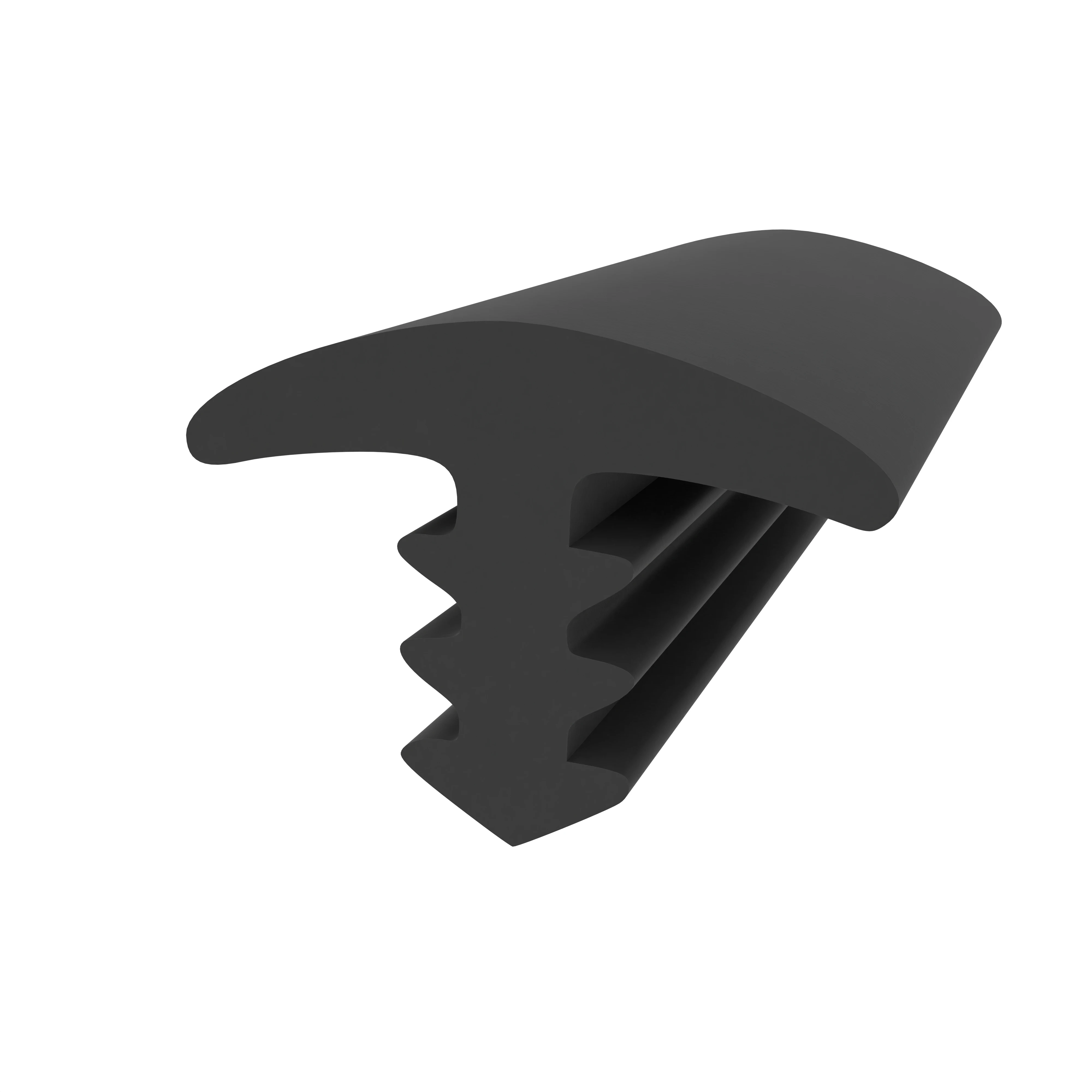 Treppenstufenprofile - Treppenstufendichtung | Höhe: 10 mm | Farbe: schwarz
