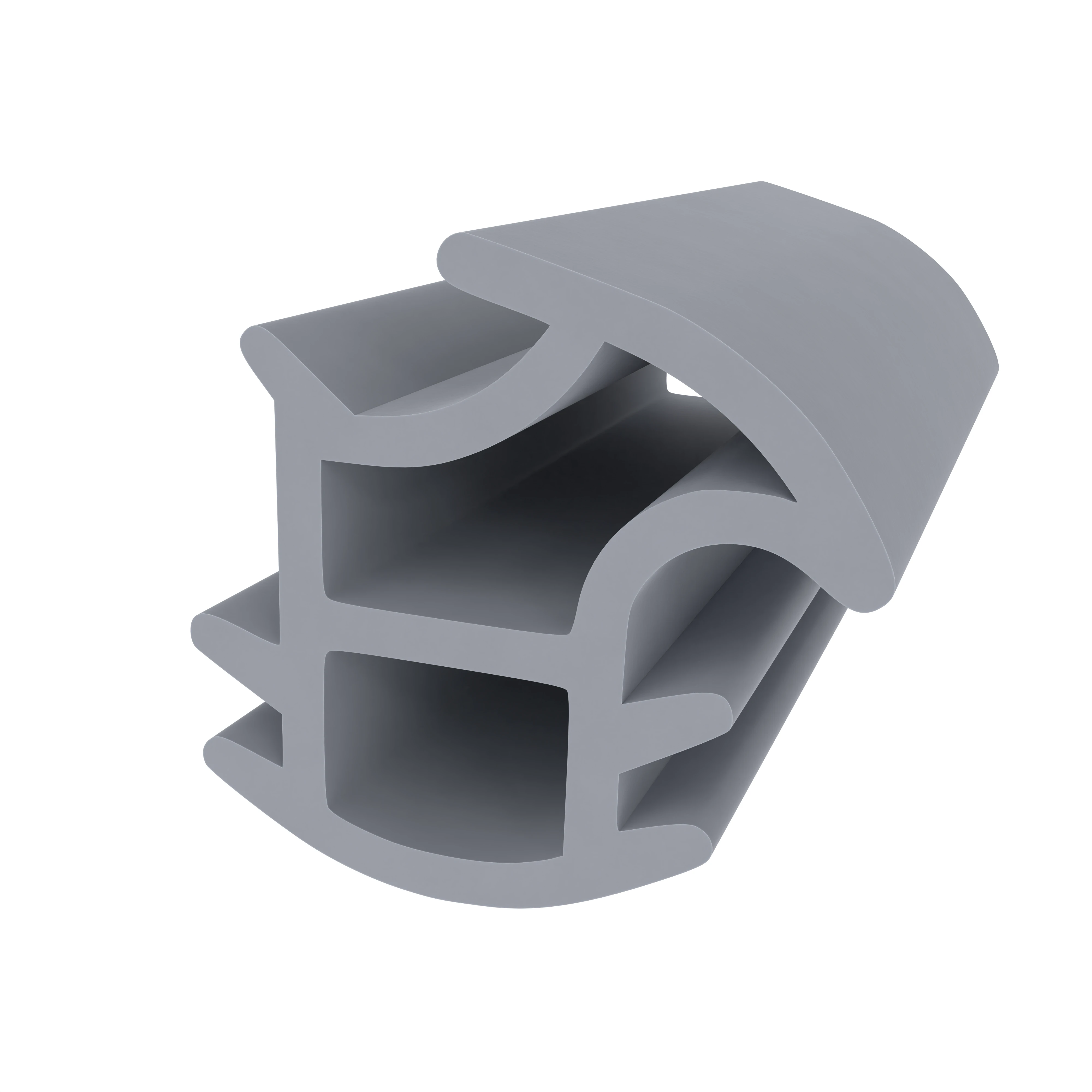 Türrahmen Dichtung - Stahlzargendichtung für Metalltüren | 19 mm Höhe | Farbe: grau