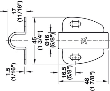 Beleuchtung - Schaltergehäuse für Häfele Loox | Verwendbar für: Schalter Ø 12 mm | Maße: 48 x 45 x 17 mm