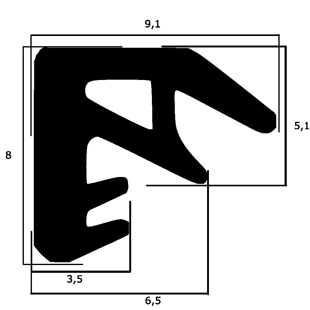 Überschlagdichtung für Holzfenster | Höhe: 8 mm | Farbe: weiß