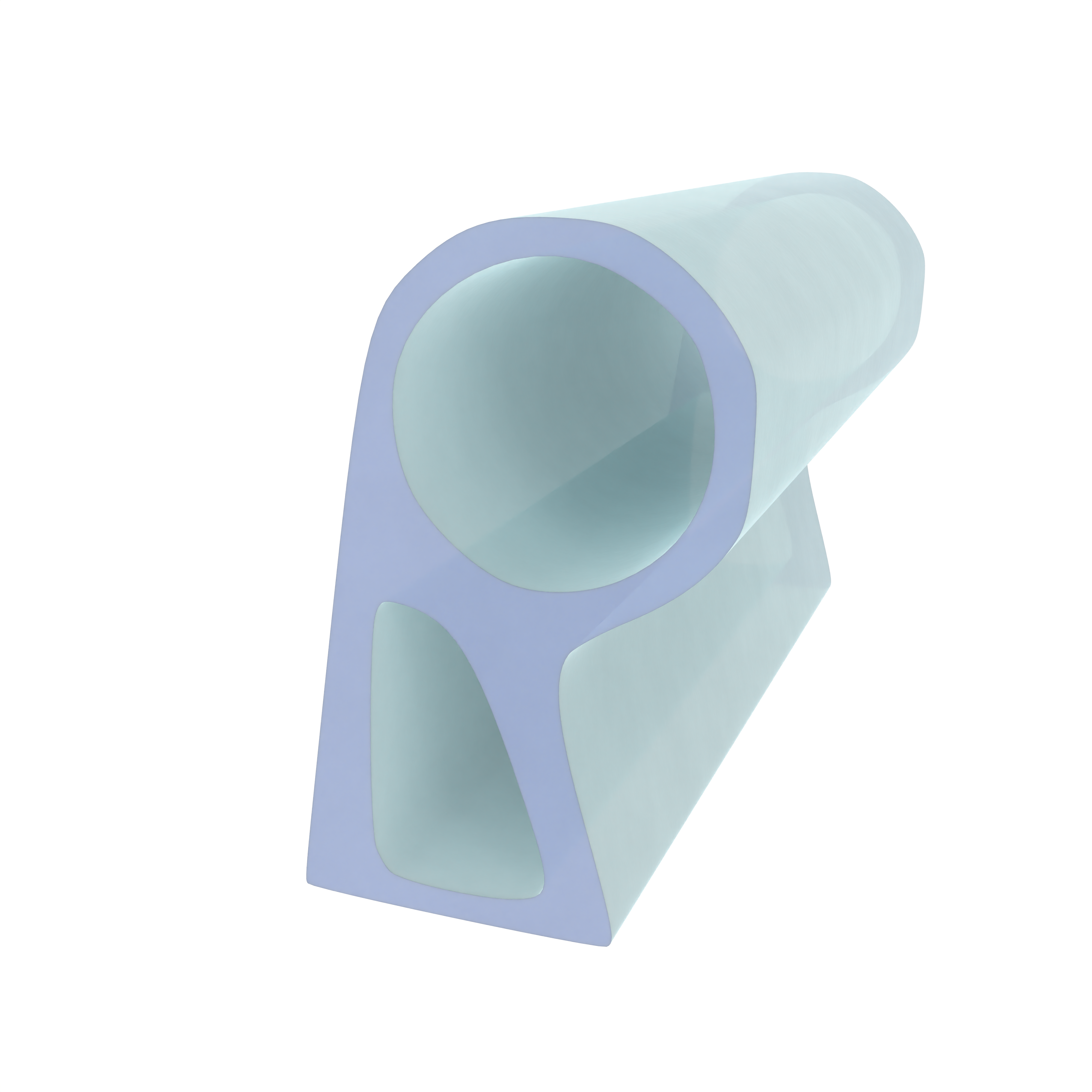 Lippendichtungen - Anschlagdichtung mit Schlauch für Fenster | 9 mm Breite | Farbe: transparent