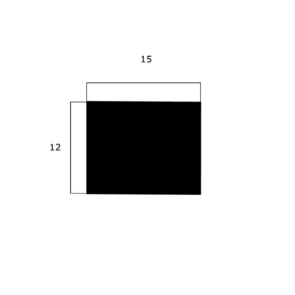 Moosgummi - Moosgummidichtung vierkant | 12 mm Höhe | Farbe: schwarz