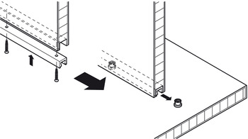 Verbinder & Bodenträger - Keilverbinder für verdeckte Montage | Länge: 3000 mm