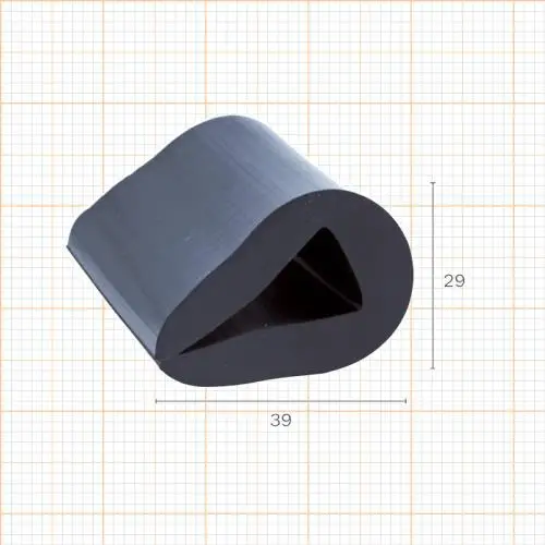 Gummi-Scheuerleisten - Bootsscheuerleistenprofil | Höhe: 29 mm | Farbe: schwarz